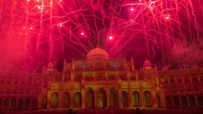 Fireworks during the Sharjah Light Festival's opening night. Reem Mohammed / The National