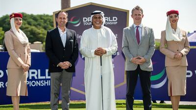 L-R: Danny can Otterdijk, Chief Communications Officer, DP World, General Abdullah Al Hashmi, Vice Chairman, Emirates Golf Federation, Tom Phillips, Head of the Middle East, DP World Tour. Photo: DP World Tour