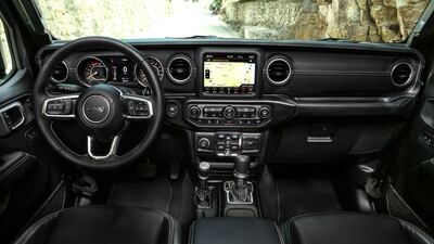 The interior of the 2019 Jeep Wrangler. Jeep