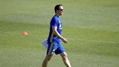 Julen Lopetegui attends the team's training session at Las Rozas, on the outskirts of Madrid, Spain, on September 3, 2016. JuanJo Martin / EPA