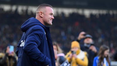 Wayne Rooney is introduced to Derby County fans prior to the Championship match against Queens Park Rangers on November 30. Getty Images