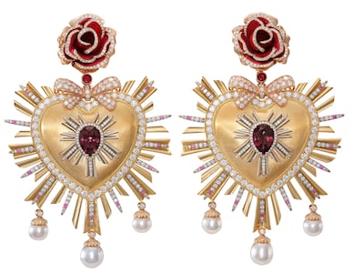 Devotion earrings with rubellites. Photo: Dolce & Gabbana