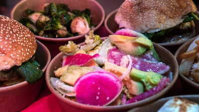 The Gem Salad dish at The Flower Shop pop-up at Semi Permanent Middle East.