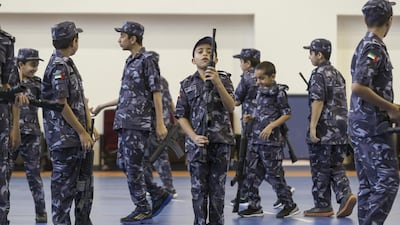 About 190 Emirati and expatriate boys between nine and 15 years old are participating in Future Police. Antonie Robertson / The National