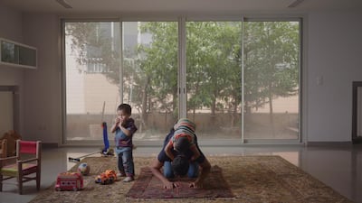 ‘The Script’ (2018) by Akram Zaatari is one of 14 images from the ‘Footnote to Hashem al Madani: Studio Practises’ (2018) series. Courtesy Akram Zaatari