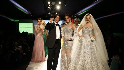The Egyptian designer Hany El Behairy drew a large crowd at his show at Fashion Week Middle East. Courtesy Bareface