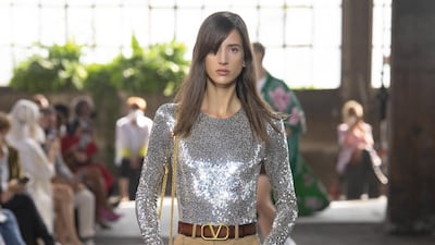 A look from the Valentino Collezione Milano show. Courtesy Valentino