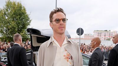 Actor Benedict Cumberbatch at the Prada womenswear spring/summer 2024 show. Getty Images
