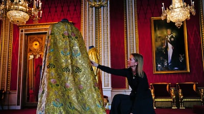 The garments will be worn by King Charles during his coronation at Westminster Abbey on May 6
