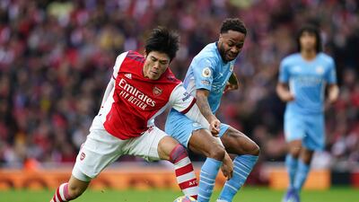 Takehiro Tomiyasu - 8: Japanese right-back back in side after missing Norwich game and, like Tierney on other flank, looked to push forward whenever possible to great success. Crowd favourite who has been a revelation for Arsenal this season. PA