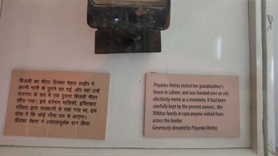 An electric meter returned to an Indian citizen when she returned to her ancestral home in Pakistan