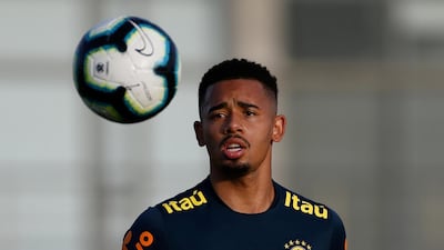 Soccer Football - Copa America - Brazil Training - Gremio training center, Porto Alegre, Brazil - June 7, 2019. Brazil's Gabriel Jesus during training at the Gremio training centre in Porto Alegre, Brazil, ahead of the country hosting the 2019 Copa America. Reuters