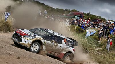 Sheikh Khalid Al Qassimi in action during day two of Rally Argentina. Photo courtesy: Citroen Abu Dhabi