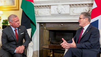 King Abdullah congratulated Donald Trump on his US election victory during Wednesday's visit. Bloomberg