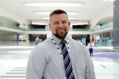 Andy Turner, head of education technology and innovation at Aldar Academies, said virtual reality is already a part of teaching methods at its schools. Pawan Singh / The National