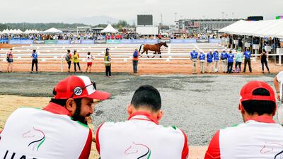 The UAE team attends the FEI World Equestrian Games 2018 at Tryon International Equestrian Center in North Carolina, US. Courtesy Dubai Media Office