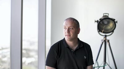 Chief commercial officer and co-founder of Starzplay, Danny Bates at Dubai Studio City. Reem Mohammed/The National