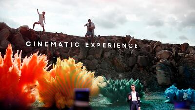 Rebecca Hirst, Head of UK Mobile Product Marketing for Samsung speaks about the cinematic experience on Galaxy devices. EPA