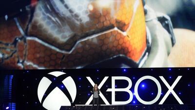 Bonnie Ross, the head of 343 Industries, speaks during a presentation of “Halo” game. Kevork Djansezian / Reuters