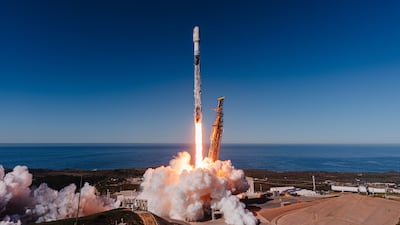 The satellite lifted off on Friday on board a SpaceX Falcon 9 rocket from Vandenberg Space Force Base in California. Dubai Media Office