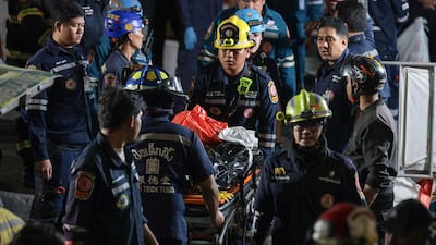 Emergency services at the scene in Bangkok. Reuters