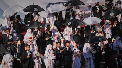 The event was organised by the UAE as part of celebrations to mark Eid Al Etihad, the Emirates' 54th National Day. AP