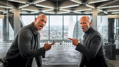 Dwayne Johnson and Jason Statham in upcoming film 'Fast & Furious Presents: Hobbs & Shaw'. Courtesy Universal Pictures
