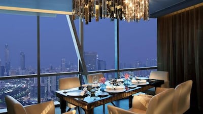 A private dining room at the newly opened Ray’s Grill. Courtesy Jumeirah at Etihad Towers