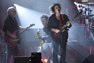 The Cure perform at the Rock & Roll Hall of Fame induction ceremony at the Barclays Center on Friday, March 29, 2019. AP