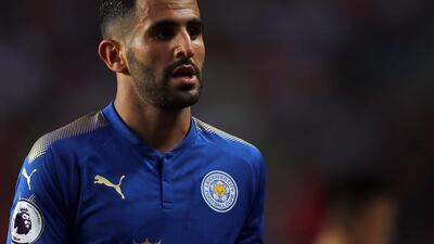 Riyad Mahrez of Leicester City during the Premier League Asia Trophy match against West Bromwich Albion at Hong Kong Stadium on July 19, 2017 in Hong Kong, Hong Kong. Stanley Chou / Getty Images
