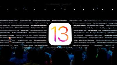 Apple's senior vice president of software engineering Craig Federighi speaks during the unveiling of iOS 13 at the Worldwide Developer Conference in San Jose, California. AFP