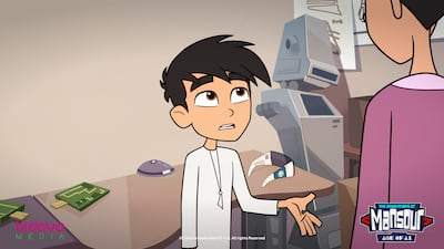 The relaunched Arabic cartoon will encourage children to find a balance between technology and the real world. Photo: Bidaya Media