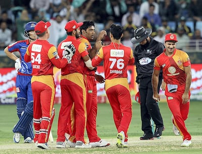 Islamabad United won the Pakistan Super League title in 2018. Satish Kumar for The National