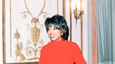 Oprah Winfrey, in head-to-toe red, attends The International Radio and TV Foundation Gold Medal award Dinner at the Waldorf Astoria Hotel in New York on March 21, 1996. Getty Images