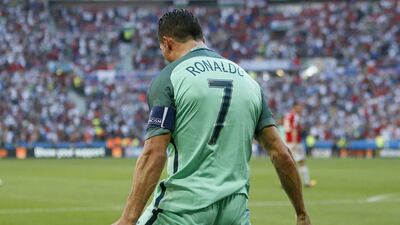 Portugal's Cristiano Ronaldo celebrates after scoring against Hungary in their Euro 2016 Group F match on Wednesday. Robert Pratta / Reuters / June 22, 2016