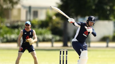 Mark Stoneman of England bats during an England nets session at Richardson Park on Friday. Ryan Pierse / Getty Images
