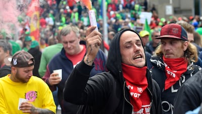 A day of strikes on Monday across Belgium over the cost of living forced Brussels Airport to ground all departing flights and many bus services were also cancelled. AP
