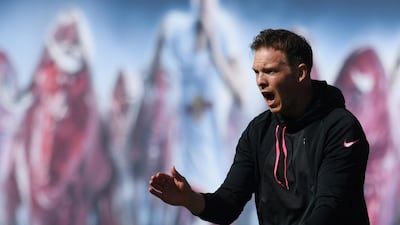 RB Leipzig coach Julian Nagelsmann during the Bundesliga match against VfB Stuttgart at Red Bulla Arena on April 25. Reuters