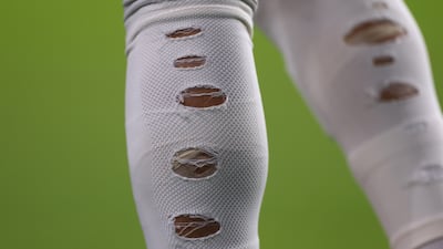 Socks of Anis Hadj Moussa of Algeria during the match against Jordan at San Francisco Bay Area Stadium in Santa Clara. Getty Images