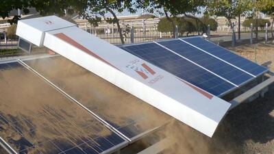 The waterless cleaning robot by Nomadd ‘crawls’ from one solar panel to another, removing accumulated sand and dust while in the process saving thousands of man hours and countless more litres of water. Courtesy Nomadd