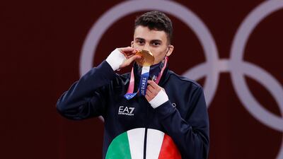 Vito Dell'Aquila of Italy won gold in the men's Taekwondo -58kg category.