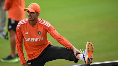 India batsman Shubman Gill during training at the Rajiv Gandhi International Stadium in Hyderabad. AFP