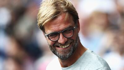 Liverpool manager Jurgen Klopp, on the sidelines during Saturday's tie with Tottenham. Julian Finney / Getty