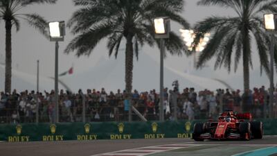 Sebastian Vettel of Germany driving his Ferrari. Getty