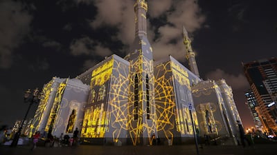 Khalid Jasim Al Midfa. Sharjah Tourism and Commerce Development Authority chairman, spoke of the importance of the light festival. EPA