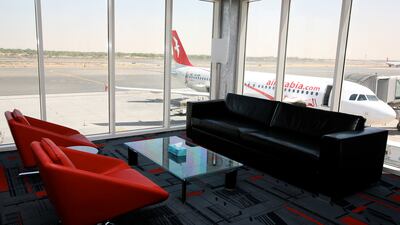First-class passenger waiting area at Sharjah International Airport. Pawan Singh / The National