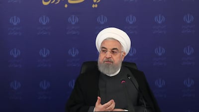 A handout picture provided by the Iranian presidency on June 6, 2020, shows President Hassan Rouhani chairing a cabinet session in the capital Tehran. AFP