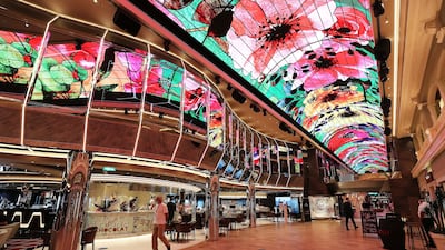 The promenade of the MSC Virtuosa. All photos: Pawan Singh / The National