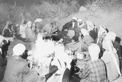 Sheikh Zayed hunting and horse riding in Abu Dhabi. Photo: Al Ittihad