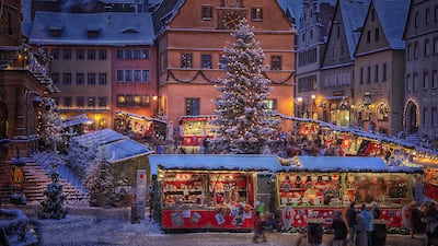 With its turrets, spires and red roofs, the Bavarian town of Rothenburg feels designed for Christmas all year round. Photo: Kalpana Sunder